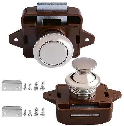 Push Button Catch Door Lock,Tasto Catch Lock,Door Blocco Armadio Lock Catch Push Lock Button Catch, Cabinet Lock Catch, Keyless Camper Blocco per camper