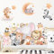 Arawat Zimmer Wandtattoo Dekoration für Schlafzimmer Zebra Stern Wandtattoo für Wohnzimmer Tier Kinderzimmer Wandaufkleber für Schlafzimmer Wanddekor 3D DIY Wandkunst als Dekorationen