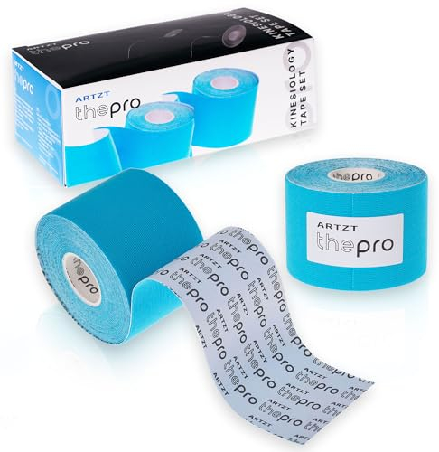 ARTZT thepro Kinesiologie Tape 2er-Set | Kinesiotape 5m x 5cm | Hypoallergen, hautfreundlich & wasserfest | Kinesio Tape für Sport | Kinesiotapes & Medizinisches Band | Physio Band | Kinesiotapes Knie