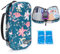 YOUSHARES Insulin Kühltasche mit 2 Kühlakku - 21x11.5x6CM Tragbar, aber großes Fassungsvermögen Medikamenten Etui für Diabetiker Halten Sie die Vorräte Sicher und Kalt Diabetes Tasche (Lilien)