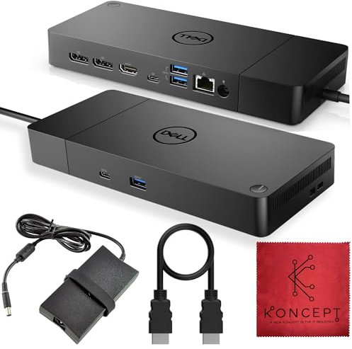 Dell WD19S Docking Station Dual Monitor Bundle - Dell Dock Station with 180 + USB Type-C + HDMI+ Dual DisplayPort - Ultimate Laptop Docking Station