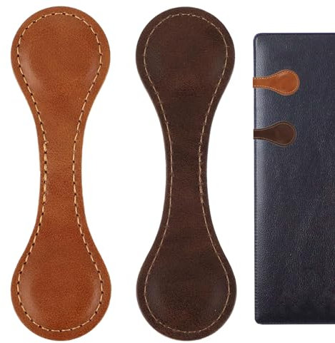 2 Stück Lesezeichen Magnetisch,Lesezeichen,Magnetische Lesezeichen,Leather Bookmarks,Lesezeichen Personalisiert für Frauen Bücherwurm Buchliebhaber Lesergeschenk(Dunkelbraun und Hellbraun)