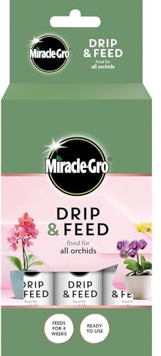 AMK® Miracle Gro Drip and Feed Orchid 3 Pack Ready to Use Plant Food Fertiliser Specialist Feed for Healthy Growth Blooming Easy Use