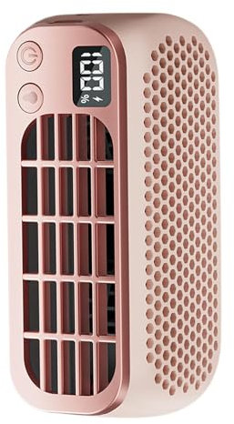 Muuzebsy Ventilador de refrigeración sin aspas, ventilador eléctrico silencioso sin aspas, ligero, silencioso, 5 velocidades de viento, luz nocturna, carga USB, ventilador de mesa sin aspas para sala