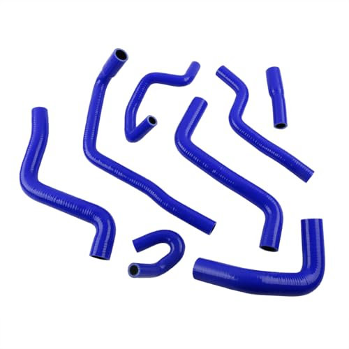 LUXERAD Kit de manguera de refrigerante de silicona para VW Volkswagen Golf GTI MK2 1.8L 8V PB Code 1987 1988 1989 1990 1991 exterior azul e interior negro