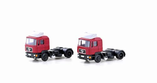 LEMKE Minis 81523212-2er Set Man F90 SZM, 2-achsig, rot - Spurweite N