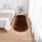 YFHT Oval Teppich Wohnzimmer, Weiche Warme Anti-Rutsch Modern Bettvorleger, Flauschiger Waschbare Schlafzimmer Teppiche,Braun,60×90cm