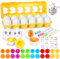 KOMABLEN 12Pcs Passende Eier Montessori Spielzeug, Eier Kinder Farb und Formen Sortierung Anerkennung, Puzzle Eier Sensorik Spielzeug Kleinkinder Mit Aufklebern und Stift für Ostern, Kindertag