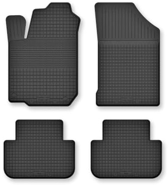 Wielganizator Gummimatten passend für Toyota ProAce City Verso (2018-) 7 Personen | 4-teiliges Set | bessere Passform als universelle Matten | Schwarz