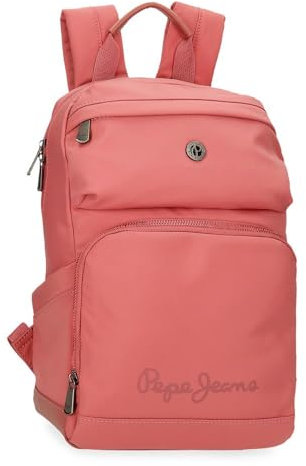 Pepe Jeans Corin Sac à Dos pour Ordinateur Portable 15,6 Pouces Rose 25 x 37 x 10 cm Polyester et PU 9,25 L by Joumma Bags, Rose, Talla única, Sac à Dos pour Ordinateur Portable