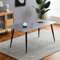 Tavolo Top Ceramica Effetto Marmo Grigio Cemento Mila 160x90