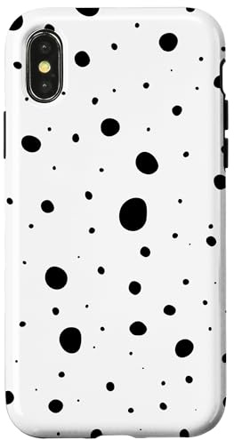 Dalmatian Spots White and Black Dots Case for iPhone X/XS