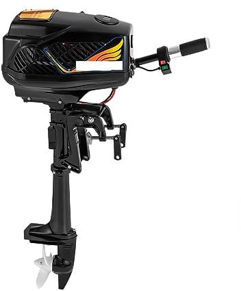 TETEOM Aussenborder, 48 V 5 PS elektrischer Außenbordmotor, 1200 W Hochleistungs-Trolling-Motor, Fischerbootmotor, Kurze Welle, Schnell & Leistungsstark
