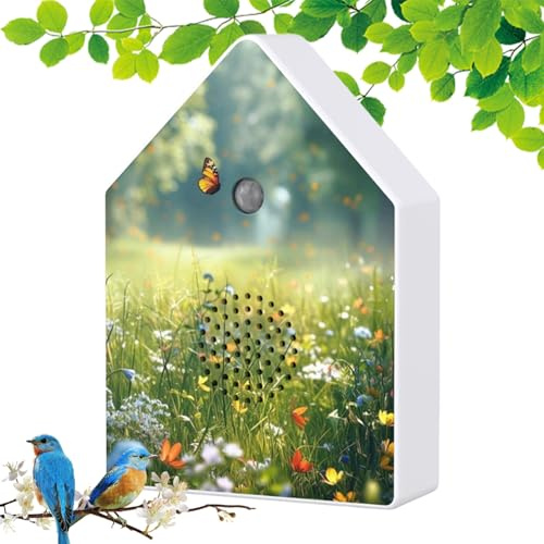 Singender Vogel-Spieluhr – Entspannungsgerät mit Timer | Natur Zwitscher-Box mit Bewegungsmelder | für Schlafzimmer Badezimmer Schönheitssalon Teestube Meditation Reisen