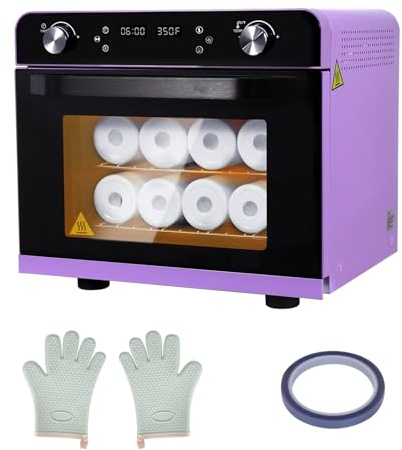 Sublimationsofenmaschine mit schneller Vorheizung und präziser Temperatur, 38QT/36L, 120V, 1800W, große Kapazität für Sublimationsbecher, Tassen, Flaschen, Vollwickeldruck, inklusive Handschuhe und