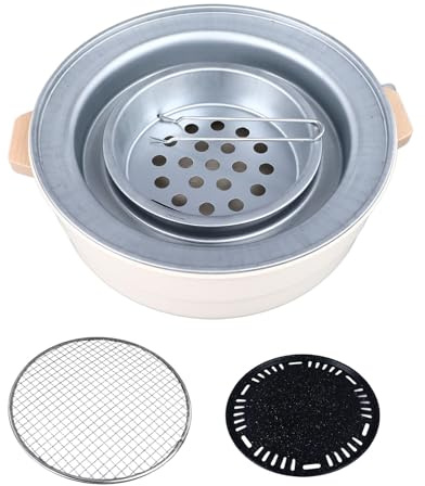 Tragbarer Holzkohlegrill aus Eisen, kleiner Grill für Garten, Hinterhof, Party, Picknick, Kochen im Freien, Camping, Grillen