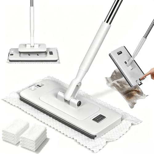 VOIDHUES Mop With Pressure Clamp System 120cm 2-in-1 Contactless floor Mop Smooth Operating Snap Clamp System Suitable for Cleaning Various Surfaces, Including Floors, Walls and Ceilings