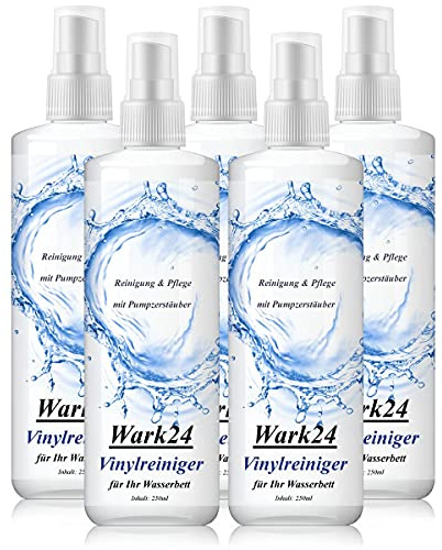 Wark24 Vinylreiniger für Wasserbetten, 5 x 250 ml für die gründliche Reinigung & Pflege von Wassermatratzen, langanhaltender Schutz