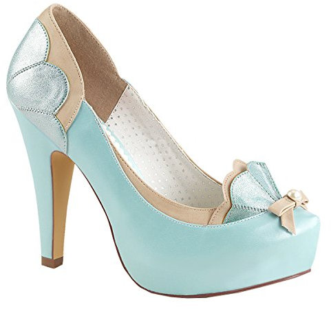 Pinup Couture Plateau-Pumps Bettie-20 Babyblau Gr. 36