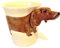 Dackel braun Hunde Tasse 3d Tier Tasse 3d Becher Keramik Tasse mit Hundemotiv Hundekopf