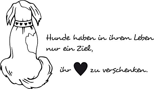 GRAZDesign Wandtattoo Wohnzimmer Sprüche Hunde Hund lustig, Wanddeko Schlafzimmer, Wand Deko, Wandaufkleber, 52x30cm / 070 schwarz
