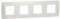 Schneider Electric NU200818 Unica Studio - plaque de finition - Blanc - 4 postes