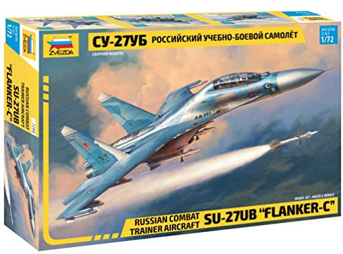 ZVEZDA 500787294 - 1:72 Sukhoi SU-27 UB Flanker-C, Modellbau, Bausatz, Standmodellbau, Hobby, Basteln, Plastikbausatz