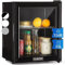 KLARSTEIN Brooklyn Mini Fridge for Bedrooms - Food & Drinks Cooler, Glass Door, Adjustable Shelves, Quiet & Small Fridge For Home, Office, Camping, 24L