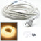 FOLGEMIR 25 Meter Warmweiß LED Band, 2835 SMD 144 Leds/m Lichtleiste, 220V 230V LED Strip, sehr helle Beleuchtung - ca. 900 LM pro Meter, IP65 wasserdicht