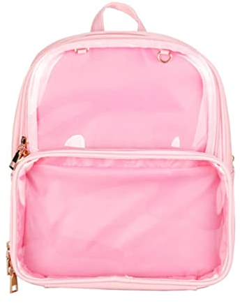 TENDYCOCO Rucksack Transparent Bookbag Ita Bag Klar Schultasche Wasserdicht für Frauen Mädchen