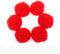 Egurs Pompons,60 Stück 50mm Bunte Pom Pom Flaumigen Pompon Ball für Handwerk Puppen DIY Dekoration rot