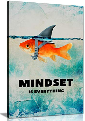 Panther Print, Leinwand-Kunst, schöne gerahmte Kunst, Kunstdrucke für Wände, inspirierendes und motivierendes Design, Mindset is Everything, Druck für besondere Anlässe (45,7 x 30,5 cm)