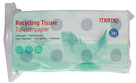 Memo Recycling Tissue - Toilettenpapier 2lagig 250Blatt (2erPack)