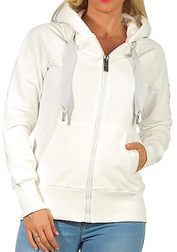 Elbsand Kelda Damen Sweatjacke mit Kapuze, Zip-Jacke, Reißverschluss