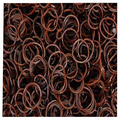 Lily Collection 200 Loom Bands Bänder Gummibänder 5500 Starter Set Anhänger Charms Perlen DIY (200 x Braun)
