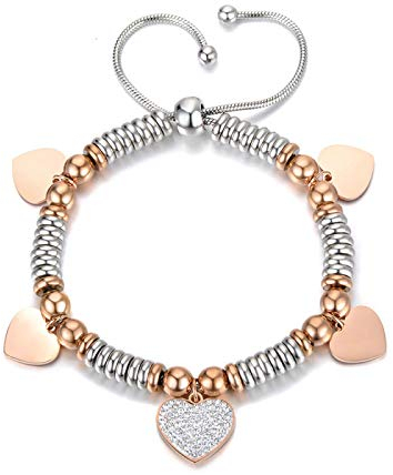 Hand Armband Armreif Armkette Damen Klassische Edelstahl Perlen Armbänder Für Frauen Design Charm Armband Schmuck Herz