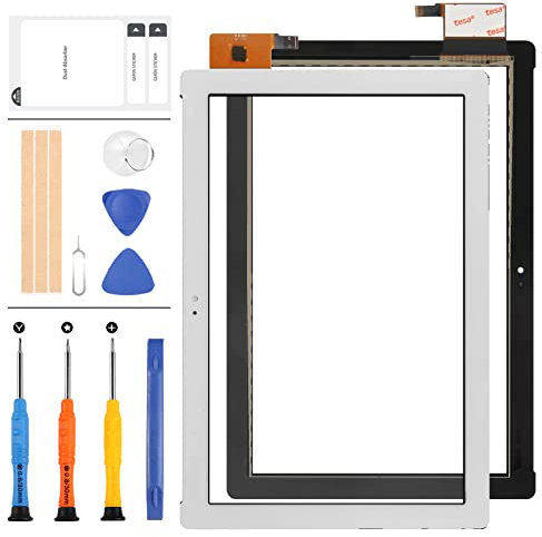 per ASUS ZenPad 10 Z300M P00C Touch Screen Digitizer Vetro Parti di Riparazione Full Glass Panel Lens con Strumenti Gratuiti (No LCD) (Bianco)