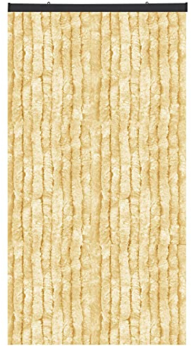 Bestlivings Flauschvorhang in Sondergröße - Türvorhang Breite: 120cm - Länge: 250cm, Creme