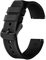 BISONSTRAP Silikon Armband 18mm, Schnellwechsel Gummi Uhrenarmband für Herren Damen,Schwarz/Schwarze Schnalle