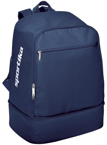 SPORTIKA Rucksack Spark 6 Farben zur Auswahl Rucksack für Schule Fußball, MiniVolleyball, Mini Basket, 010 Marineblau, M