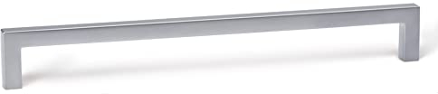 Gedotec Stangengriff lang | DER U | Möbelgriff Chrom matt Länge: 328 mm - Bohrabstand: 320 mm | 1 Stück | Relinggriff für Küche mit Zubehör | Griff Möbel | Schrankgriffe Badezimmer-Schrank