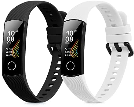 kwmobile 2x Sportarmband kompatibel mit HONOR Band 5 / Band 4 Armband - Fitnesstracker Band Set aus TPU Silikon