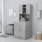 homiuse Meuble pour Machine à Laver Gris Béton 71x71,5x91,5 cm 2 Portes Meuble de Rangement Machine A Laver Meuble Machine à Laver Meuble Lave Linge Meuble Machine à Laver Rangement