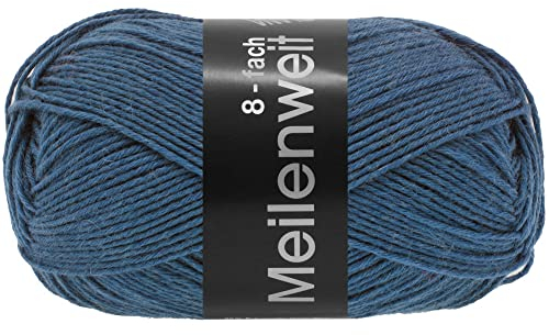 LANA GROSSA Meilenweit 8-fach 150 | 8-faches Sockengarn, waschmaschinenfest | Handstrickgarn 80% Schurwolle & 20% Polyamid | 150g Wolle zum Stricken & Häkeln | 315m Garn FB9614