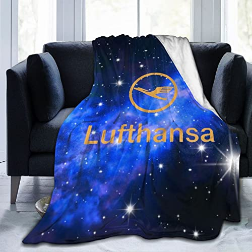 Überwurf Flanelldecken für Lufthansa Bed Chair Couch Sofa Warm Cosy Soft Fleece Blanket Geschenke für Kinder Erwachsene 50X40