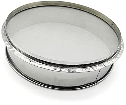 KIHENE Ceramic Glaze Sieve 10/20/30cm Stainless Steel Filter Sieve 80/100/120 Mesh Glaze Pigment Slurry Filter Ceramic Tools (Color : 30cm 120 mesh)