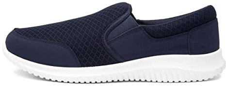 XL Barney Mens Blue Mesh Slip On Casual Trainer - Size 10 UK - Blue