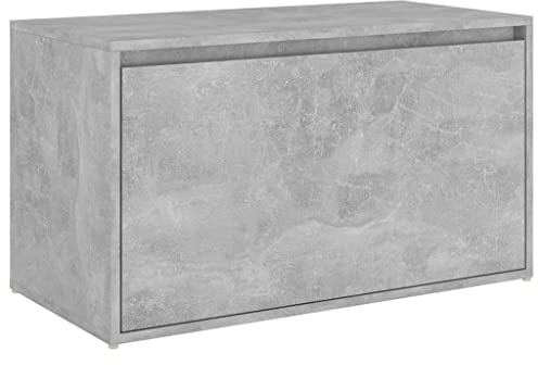 vidaXL Hall Bench 80x40x45 cm Concrete Grey Engineered Wood