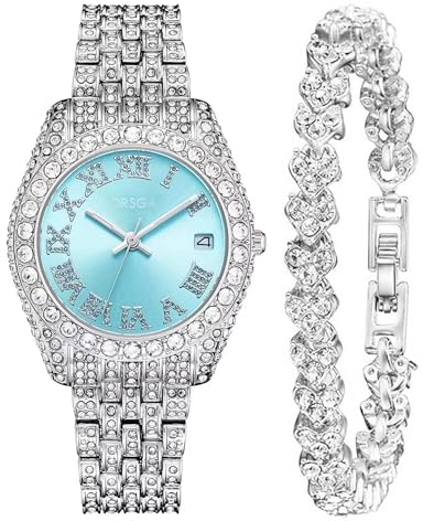CIVO Damenuhr Silber Edelstahl Analog Armbanduhr Damen Wasserdicht Klassisch Elegante Kleid Damen Uhr Quarz Minimalistische Leuchtend Geschenkset fur Frauen