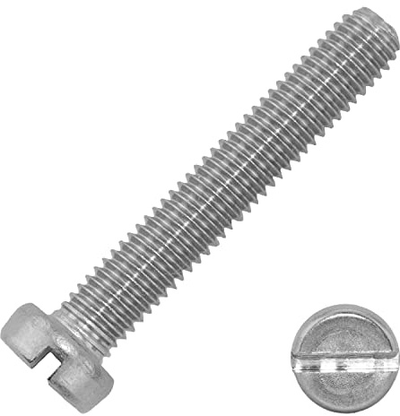 Techtanium® Zylinderschrauben M5 x 10 mm mit Schlitz aus Edelstahl A2 (10 Stück) | Zylinderkopfschrauben | Gewindeschrauben | DIN 84